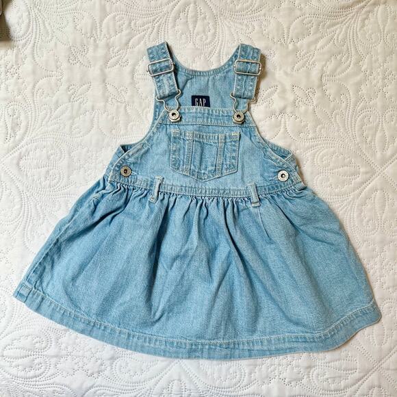 Gap Denim Skirtall Dress Size 6-12 Months - Picture 2 of 5